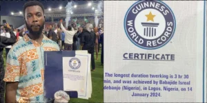 Nigerian man holds Guinness World record for the longest twerking by individual
